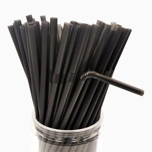 Sedotan Hitam Plastik