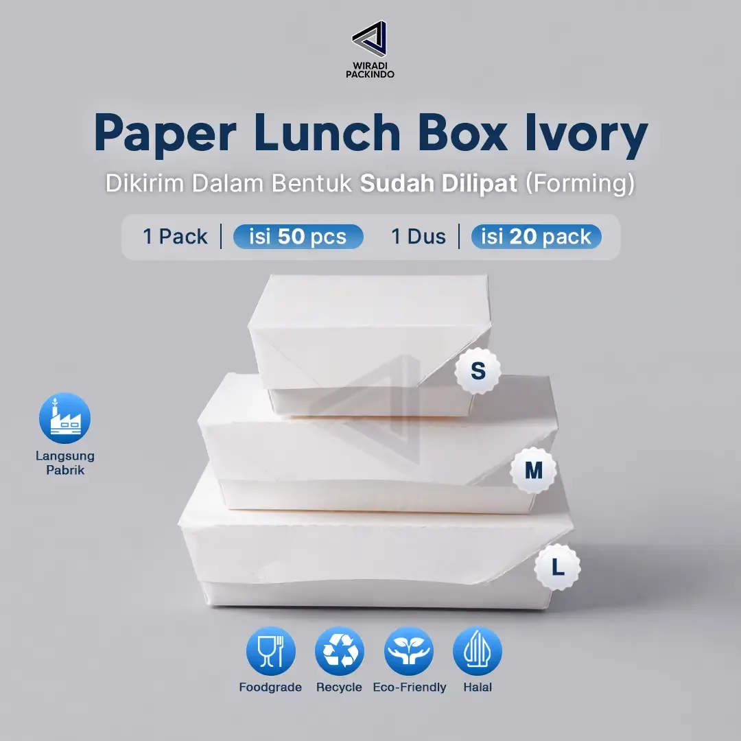 Paper Lunch Box Ivory Forming