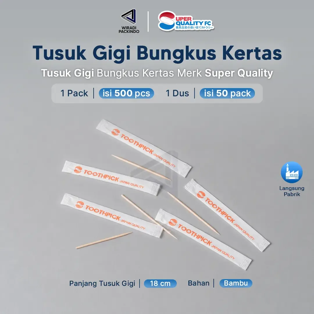 Tusuk Gigi Bungkus Kertas