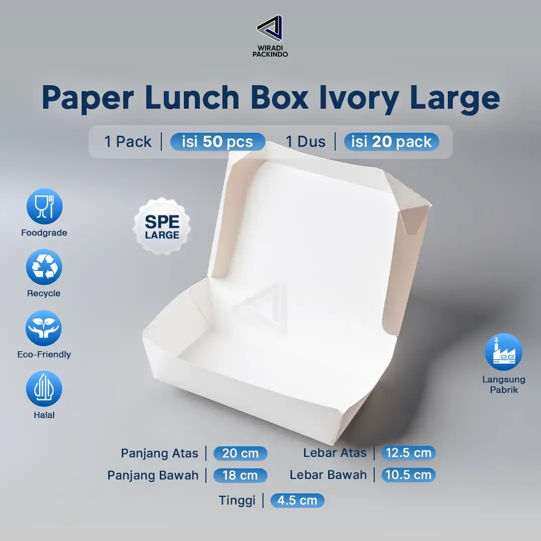 Paper Lunch Box Ivory Forming